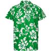 V.H.O. King Kameha Funky-Camicia-Hawaiana, Manica-Corta, Hibiscus, Viola, 3XL