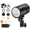 Godox AD100Pro Pocket Studio Ritratto Flash Light Photography Lampada 5800K 1 / 8000s Sincronizzazione TTL/Multi/M Flash Sistema X wireless 2.4G integrato + Godox AK-R1 Pocket Flash Accessori Kit