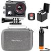 AKASO Action Cam 4K30FPS 20MP con manico galleggiante e custodia WiFi 40M fotocamera subacquea impermeabile Ultra HD touch screen regolabile grandangolare EIS Actioncam con telecomando 2.4G