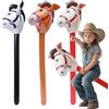 MisFun 3 Pezzi Bastone da Cavallo Gonfiabile, Accessori Per Giochi Di Cavalli, Bastone da Cavallo Gonfiabile Decorazione per Feste a Tema Bastone Gonfiabile, per Festa a Tema, Gioco di Ruolo