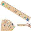 Montrestar Righello in Legno da 20 cm per Bambini, Utile Regalo Giocattoli per Il Ritorno a Scuola, Riempimento degli Zaini Scolastici (Scuola)