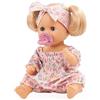 Götz 2353252 Sleepy Aquini BliBlaBlume - bambola da bagno grande 33 cm con occhi azzurri che dormono, capelli biondi in set da 4 pezzi - bambola da 3 anni
