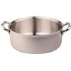 Baldassare Agnelli Pentole Agnelli ALIX106ALIN32 Casseruola Bassa con 2 Maniglie in acciaio, Trilaminato Alluminio-Acciaio per induzione, 32 cm