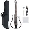 SONICAKE Chitarra Acustica Elettrica Portatile Corpo in Mogano Massello | Telai Facili da Montare, Preamp Sim Multi-Forma del Corpo, Custodia e Accessori QGT-01