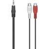 Hama 00205185 Cinch-RCA/Jack Audio Adattatore [1 x Jack maschio 3,5 mm - 2 x Adattatore Cinch/RCA] Nero