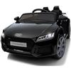 FINOOS Macchina Elettrica Per Bambini A.U.D.I. TTRS 12V Auto elettrica Bambini, con Telecomando 2,4 GHz, Batteria: 12V4.5AH, 2 x Motore 30 Watt (Nero)