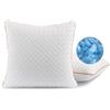 Twirest Cuscino 40 x 40 cm (set da 2), cuscino imbottito in memory foam, cuscino regolabile in altezza con chiusura lampo, federa rimovibile e lavabile
