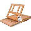 Artina Cavalletto da tavolo per pittura Colmar - con pratica valigetta - cavalletto con cassetto - supporto da disegno per artisti e comodo leggío - cavalletto antiscivolo stabile e robusto