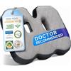 Healthfix® - Cuscino per seduta in memory foam per sedia da ufficio e auto - Cuscino ortopedico per coccige per sollievo dal dolore al coccige e alla sciatica - Cuscino per sedia di alta qualità con