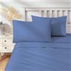 Maple Threads Lenzuolo con angoli in microfibra, super morbido, 100% poliestere, disponibile per letto singolo, matrimoniale, king size, facile da pulire (blu, king size) (coppia di federe vendute