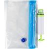 Jognee Sacchetti da Viaggio a Compressione sottovuoto, riutilizzabili, Set da 6 (26 x 34 cm + 1 Pompa a Mano), Confezione sottovuoto per Cucina, Viaggi, Vestiti