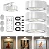 RIRIDAMAI 3 Pacchi Luce per Quadri Senza Fili con Telecomando,Magnetic Painting Light,3 Colore Luci per Quadri Senza Fili Ricaricabili con Timer, Luce LED per Quadri a Batteria,perFoto e Ritratti (Bianco)