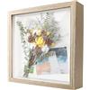 OUTALIZ Cornice Portafoto 3D, Cornici Contenitore di Legno 20 x 20 cm, con Lastra Acrilica Trasparente, Cornice per Oggetti 3D Più Profonda di 3 cm, per Oggetti, Bouquet di Nozze, Colore Legno