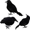 Jodsen 3 PZ Corvi di Halloween Corvi Piumati Artificiali Decorazioni Realistiche di Uccelli Corvo Spaventoso Uccello Corvo Piuma Neri Ornamento per Halloween Feste Prop Giardino Casa all'aperto dell'interno