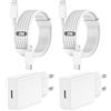 BSTOEM Caricatore per IPhone,2 Pack Caricabatterie USB C Rapido Alimentatore Presa With 2Pack 2M USB C- Lightning Spina Per IPhone 14/13/12/11/Pro/Pro Max/XS/XR/X/SE/iPad/Adattatore Caricabatteria Veloce