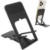 TIESOME Supporto pieghevole per telefono cellulare, 4 angoli regolabili, portatile, da scrivania, accessorio da scrivania per ufficio, sottile, supporto da viaggio per cellulare, tablet (nero)