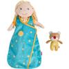 HABA Set per bambola Träum bello - Sacco a pelo per bambole con mini orsacchiotto per bambole da 30 cm, lavabile a 30 °C, per bambini dai 18 mesi in su, 2011907001