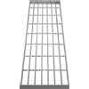 Monster Shop Griglia zincata del pavimento passerella pannello di drenaggio grondaia sfiato acciaio resistente alle intemperie zincato 800mm x 240mm x 30mm 4mm spessore del metallo 192kg capacità di carico