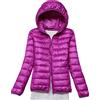 HAXNOHEY Piumino Leggero Donna con Cappuccio Invernale Puffer Jacket Piumini Leggeri Donna Giacca Cappotto Giubbino Giacche Piumino Giubbotto Oversize Primaverile Donna Taglie Forti Down Jacket Donna Viola 6XL