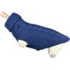 Doogy - Maglione fantasia intrecciata per cane, colore: blu