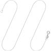 EDELIND Catenina finissima Ancora rotonda Donna in oro bianco,14 carati 585, largh. 0,8 mm, p. 0.8 g, lungh. 40 cm, con chiusura a blocco d'anello elastico, marchio di garanzia made in Germany