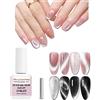 Major Dijit 15ml Smalto Semipermanente Unghie Magnetico Occhi di Gatto Largo 9D Smalto Gel UV Argento Luminoso Lacca Glitter Velluto Nail Art Varnish