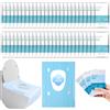 KLLJ Copriwater USA e Getta,50pcs Copertura Igienica Monouso per WC,Copri WC Monouso da Viaggio Senza Uso di Carta Igienica,Portatili Copriwater USA e Getta,Copriwater USA e Getta in Plastica