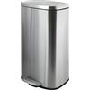 Spirella Pattumiera a Pedale 50 Litri in Acciaio Inox con Chiusura Ammortizzata e Contenitore Interno in plastica Pattumiera per Bagno Akira con Chiusura Ammortizzata in Acciaio Inox Spazzolato