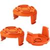 XINTONG 3 tappi di ricambio per bobina, tappi per bobine di decespugliatore, copertura per bobina per tosaerba, tappi di ricambio, compatibili con decespugliatori Worx Wa0010