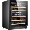 Cavin Cantinetta vino da incasso 60 cm - Cavin Scandinavian Collection 40 Fullglass Black, Porta con serratura, nero, 2 zone di temperatura