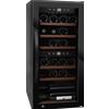 mQuvée Cantinette vino a libera installazione con serratura - mQuvée WineExpert 24 Fullglass Black, nero, 2 zone di temperatura, 24 bottiglie