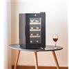 Cavin Cantinette vino a libera installazione nera, Cavin Northern Collection 8, una zona di temperatura, 8 bottiglie, cantinetta silenziosa, cantinetta economica, L: 26,5 x A: 47,5 x P: 51,5 cm