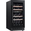 Cavin Cantinetta vino da incasso nera, Cavin Arctic Collection 40D, due zone di temperatura, 28 bottiglie, cantinetta larga 40 cm, ripiani estraibili, L: 39 x A: 82/87 x P: 57,5 cm