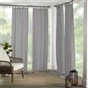 Elrene Home Fashions 026865643039 Tenda per Finestra a Pannello Singolo con Passanti Resistenti, per Interni/Esterni, Gray, 52X108