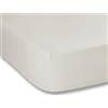 Bianca Plain Dyed Cotton Percale Cream 200TC Fitted sheet 90 x 200 cm