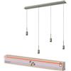 OSRAM Lampada a sospensione Decor Needle Linear 4xE27, beige, acciaio, compatibile con lampadine decorative, IP20