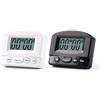 Elalove 2 timer da cucina magnetico con cronometro, 99 minuti, 59 secondi, timer digitale per cucinare, timer per bambini, per scuola, ufficio, sport, cura della pelle, tempo libero, volume regolabile