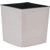 Siena Garden Vaso per piante Nizza Groove Crema effetto scanalato, 30 x 30,5 cm, vaso di plastica con fibra di legno e inserto