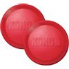 KONG Flyer - Disco di gomma per cani, per catturare, recuperare e giocare, rosso, grande, confezione da 2