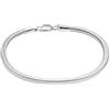 LeCalla - Braccialetto in argento Sterling 925 italiano a catena a serpente da 3 mm per uomo e donna, braccialetti con charm (16,5, 17,8, 19,1, 20,3, 21,6, 24 cm), prodotto in Italia, 9 inches