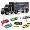 m zimoon Camion Trasportatore Giocattolo con 6 Mini Macchinine in Metallo | Garage Laterali per Auto e Accessori, Macchinina Giocattolo per Bambini dai 3 4 5 6 Anni, Regalo di Compleanno e Natale
