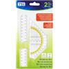 TSI Set Geometria (Righello 17 cm e Squadra con Manico 16 cm) in Plastica Trasparente Cod. art. 46308