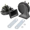 MOCNT 2Pcs 12V Trombe Auto 120db Super Forte Tromba per Camion Aria Elettrica Clacson Camion Impermeabile Corno di lumaca Horn Doppio Tono Veicolo Motociclo