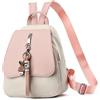NICOLE & DORIS Zaino da Donna Piccolo Zainetto Carino Ragazza Mini Borsa Zaino Colorata Pelle PU Zainetti Antifurto Zaini Leggero da Viaggio Rosa
