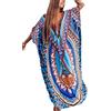 L-Peach Donna Kaftan Abito Lungo da Spiaggia Parei Copricostume Copribikini Cover Up Beachwear