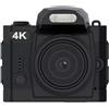 Sxhlseller Registrazione Video 4K per Fotocamera Chiave e Foto da 64 MP, Fotocamera da Viaggio Portatile con Schermata da 1,54 , 19 Filtri, Angolo di Larghezza 78 °, Luce di Riempimento (BLACK)