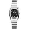 Avaner Orologio da donna a forma di botte: orologio da donna in acciaio inossidabile con scala a barre e numeri romani, regali di San Valentino, argento
