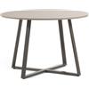 SIEDITI FUORI E DENTRO Tavolo rotondo da pranzo con gambe in metallo ad incrocio e top in laminato, tavolo rotondo 110 cm da cucina per 4 persone - Damiano (Gambe Tortora, Top Legno)