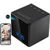 UYIKOO Telecamera Spia WiFi 5G, Mini Telecamera Nascosta Orologio Senza Fili 120°, 1080P HD Microcamere Videocamera Altoparlante Spy Cam Videocamera di Sicurezza con Visione Notturna Rilevamento
