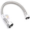 Home Range 1 x 300 mm approvato WRAS 3/4 x 1/2 |2 lunghezze| Tubo flessibile intrecciato in acciaio inox BSP ad alta pressione 10 bar connettore idraulico per cucina, bagno, caldaia durevole
